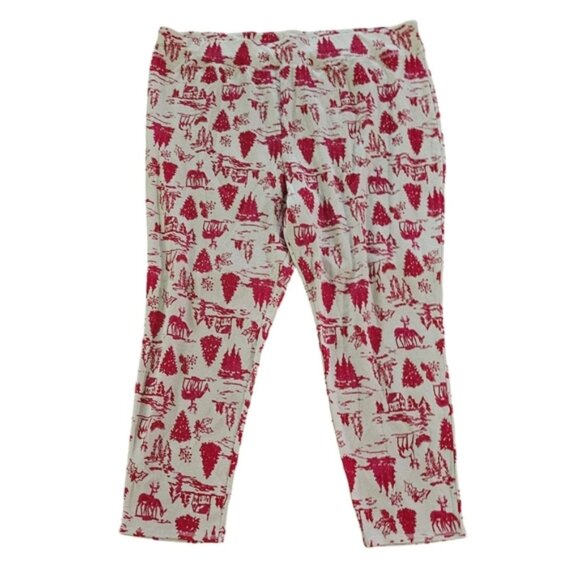 Sleep by Cacique Thermal Henley Pj set Winter scene Cream & Red Size 30/32 - Picture 9 of 16